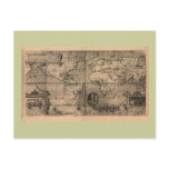 1581 Nicola van Sype Antique World Map Postcard