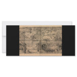 1581 Nicola van Sype Antique World Map Rack Cards