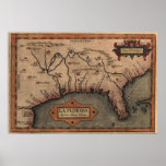 1584 La Florida Map Canvas Print