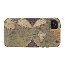 1595 Hondius Old Style World Map iPhone 4 Case