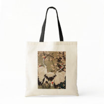 15. 梅花群鶴図, 若冲 Plum Blossoms & Cranes, Jakuchū Tote Bags