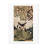 15. 梅花群鶴図, 若冲 Plum Blossoms & Cranes, Jakuchū Postcard