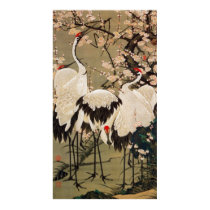 15. 梅花群鶴図, 若冲 Plum Blossoms & Cranes, Jakuchū Print