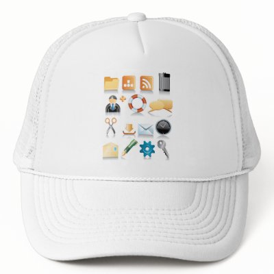 15-Free-Vector-Icons Trucker Hats by CreativeColours