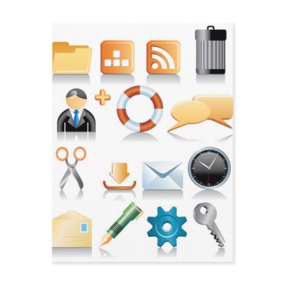 15-Free-Vector-Icons Post Card by CreativeColours