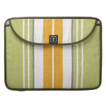 15" MacBook Sleeve - Green & Gold Racing Stripes Sleeve For MacBook Pro