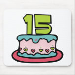 15 Year Old Birthday Cake mousepads