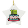 15 Year Old Birthday Cake Christmas Ornaments