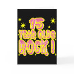 15 Year Olds Rock! (Pink) Greeting Card