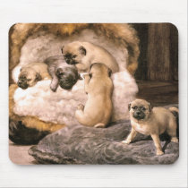 15a Pug Puppies mousepads by VintagePets 15a Pug Puppies mousepads
