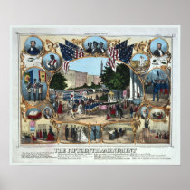 15th Amendment Print Abraham Lincoln posters