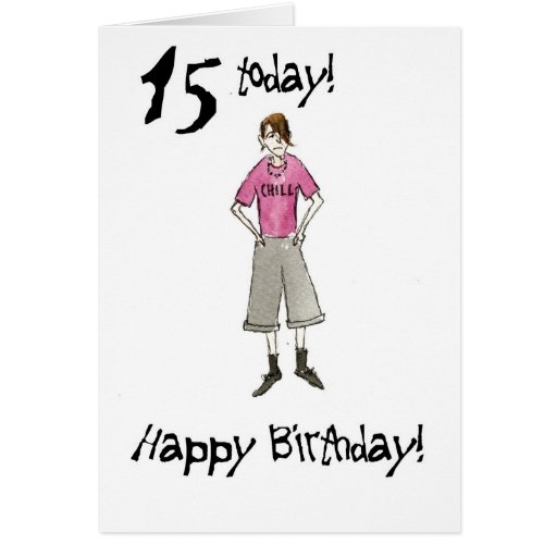 15th Birthday Card For A Boy Zazzle