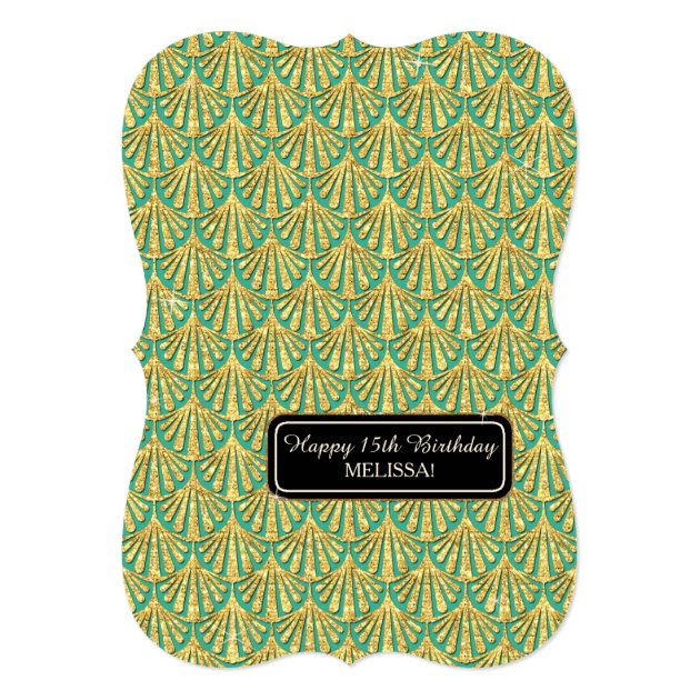 15TH Birthday Party Glam Great Gatsby Style Card