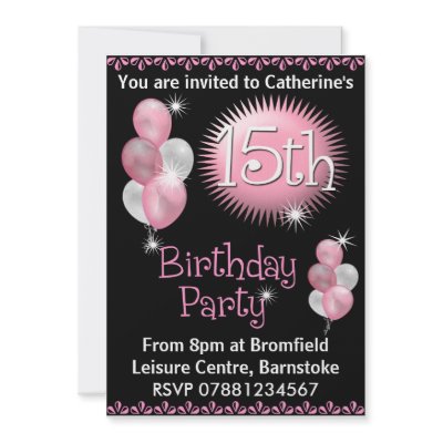 15th Birthday Party Invitation by stylishdesigns