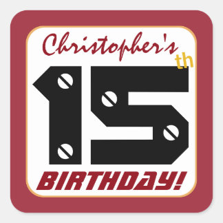 15th Birthday Party Stickers | Zazzle