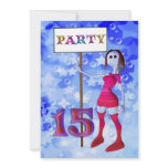 15th Birthday party sign board invitation