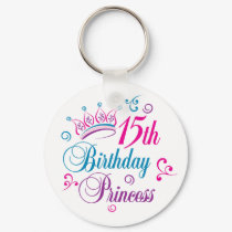 15th Birthday Princess keychains by BirthdayObsessions 15th Birthday Princess keychains