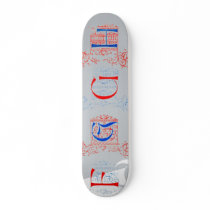 15th Century Alphabet Skateboard
