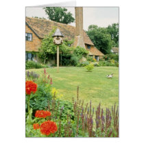 15th Century House With Herbaceous Border f cards