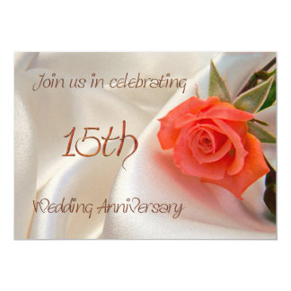 15th wedding anniverary party invitation