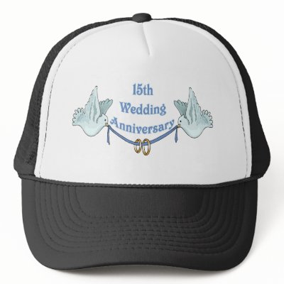 15th wedding anniversary 2t trucker hat by wedding_anniversary