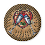 15th Wedding Anniversary Gifts Refrigerator Magnet