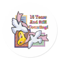 15th wedding anniversary gt stickers by wedding_anniversary 15th wedding anniversary gt stickers