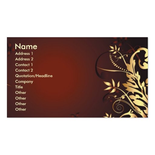 160 , Name, Address 1, Address 2, Contact 1, Co... Business Card (front side)