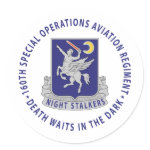 160th SOAR - Night Stalkers Round Sticker