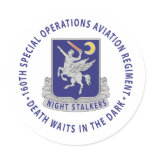 160th SOAR - Night Stalkers Round Sticker