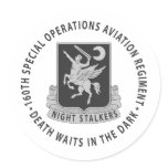 160th SOAR - Subdued Round Stickers