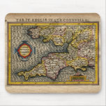 1610 Map of Cornwall, Devon, Somerset, etc... Mouse Pad