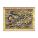 1610 Map of Cornwall, Devon, Somerset, etc... postcards