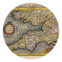 1610 Map of Cornwall, Devon, Somerset, etc... stickers by ZephyrusBooks 1610 Map of Cornwall, Devon, Somerset, etc... stickers