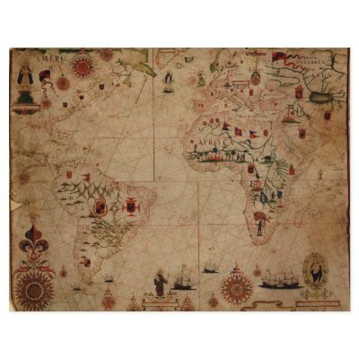 1633 Atantic Ocean Portolan Chart - Pascoal Roiz Flyers by ZephyrusBooks