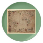 1633 Atantic Ocean Portolan Chart - Pascoal Roiz Plates