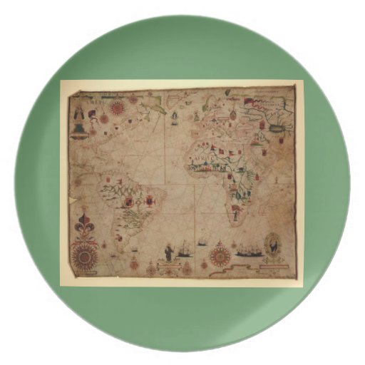 1633 Atantic Ocean Portolan Chart - Pascoal Roiz Plates