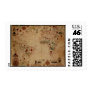 1633 Atantic Ocean Portolan Chart - Pascoal Roiz Stamp