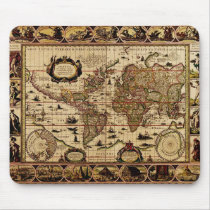 1635 World Map Mousepad