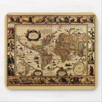 1635 World Map Mouse Mats