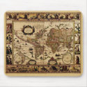 1635 World Map mousepads