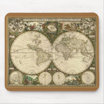 1660 Frederick de Wit Old World Map Mouse Pad