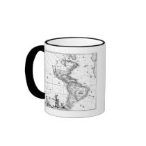 1671 Map Totius Americae Descriptio mugs by ZephyrusBooks 1671 Map Totius Americae Descriptio mugs