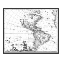 1671 Map Totius Americae Descriptio posters