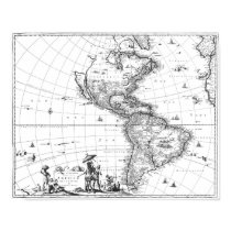 1671 Map Totius Americae Descriptio posters