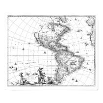 1671 Map Totius Americae Descriptio posters