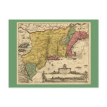 1685 Map: New Belgium, The New World, New England Post Cards
