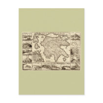 1688 Greece / Greek Peloponnesian Map postcards