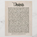 1692 Desiderata - Parchment look paper, 25 sheets Custom Flyer