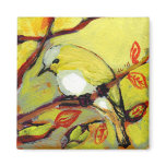 16 Birds, No 11 - Square Magnet magnets